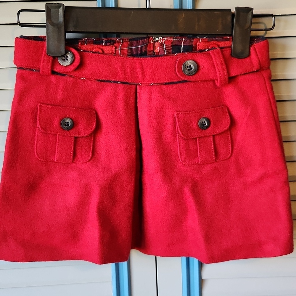 Jacadi Paris Red Wool Skirt - Picture 2 of 11